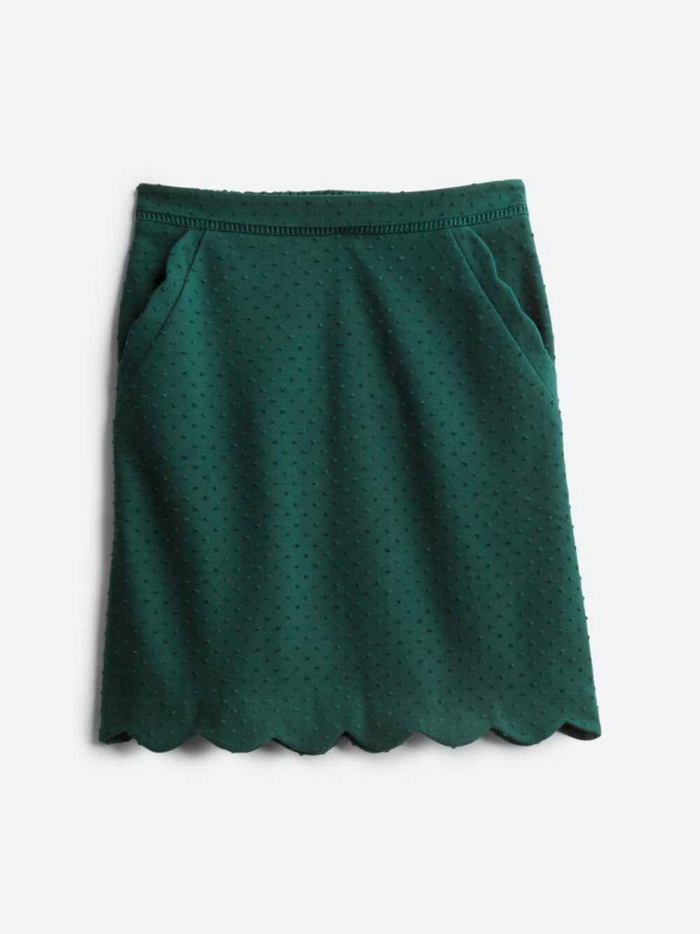 Skies Are Blue A-Line Green Knee-Length Skirt